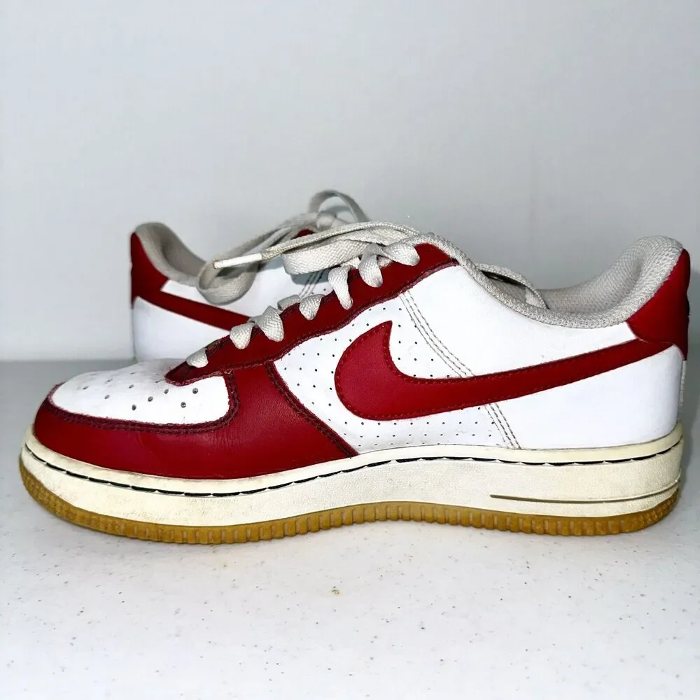 Nike Air Force 1 low LeBron 2009 Sz 5.5‎ youth Rare Retro Red & White